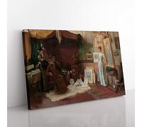 Fair Critics By Charles Curran Classic Painting Canvas Wall Art Print Ready to Hang, Framed Picture for Living Room Bedroom Home Office Décor, 50x35 cm (20x14 Inch)