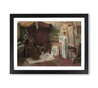 Fair Critics By Charles Curran Classic Painting Framed Wall Art Print, Ready to Hang Picture for Living Room Bedroom Home Office Décor, Black A2 (64 x 46 cm)