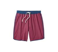 Fair Harbor The Anchor -- Men’s Swimsuits with BreezeKnit™ Liner, 8-inch Inseam -- Anti- Chafe, Performance Swim Trunks, Nautical Red Wavy Geo, 3XL