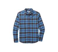 Fair Harbor The Seaside Lightweight Flannel -- Men's Everyday Versatile Flannel -- Ultrasoft Brushed Fabric and Light Stretch, Stream Blue Plaid, Large