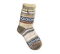 Fair Isle Cashmere Wool Blend Women’s Socks, Spring/Autumn/Winter Warm Ladies Socks, One size fits 4-7 M (UK, Alpha, One Size, Regular, Regular, Beige)
