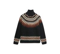 Fair Isle high-neck jumper for women Superdry Gris S