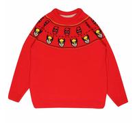 Fair Isle Knitted Jumper Marvel Red XL