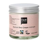 FAIR SQUARED Intimate Deodorant Cream Apricot 50 ml Vegan Natural Cosmetics in Zero Waste Reusable Glass Jar