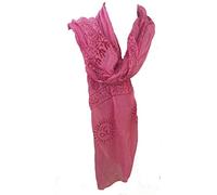 Fair Trade Cotton Hand Printed Pink Ram Nami Scarf