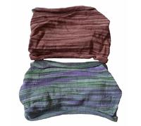FAIR TRADE COTTON HIPPY BOHO ELASTICATED HAIR BANDANA BANDS ACCESORIES - 2 PACK (Pack N)