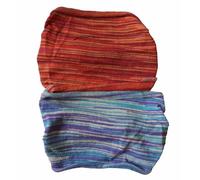 FAIR TRADE COTTON HIPPY BOHO ELASTICATED HAIR BANDANA BANDS ACCESORIES - 2 PACK (Pack O)