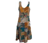 Fair Trade Patchwork Long Dress with Real Old Batik Patches by Terrapin (X-Large)
