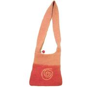 Fair Trade Pink Spiral Felt Shoulder Bag