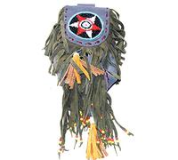 Fair Trade Replica Native American Medicine Drawstring Beaded Belt Hip Bag Pouch