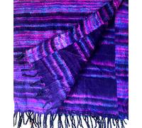 Fair Trade Tibetan Yak Wool Woollen Shawl/Blanket 1.8M x 0.8M (Brown)