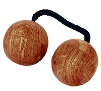 Fair Trade Wood Wooden Shaker Natural Tandem Ball Pair Duo