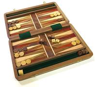 Fair Trade Wooden 12" Folding Backgammon Set