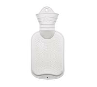 FAIR ZONE Hot Water Bottle without Cover 0.7 L Pearl White - Fair Rubber + FSC Certified Natural Rubber - Safe and Durable