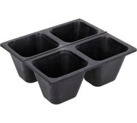 FAIR ZONE Natural Rubber Seedling Pot Tray - Large - 4 pots