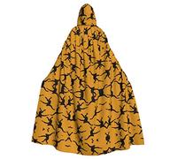 FAIRAH Black Gibbon Monkey Print Hooded Cloak Women Men Halloween Dress Up Party Cosplay Costumes