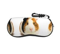 FAIRAH Cute Guinea Pig Printed Portable Zippered Eyewear Bag, Suitable For Most Sizes Of Glasses