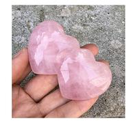 FAIRAH Natural Rose quartz crystal heart shaped stone pink crystal double hearts for gift Stone Mineral Specimen