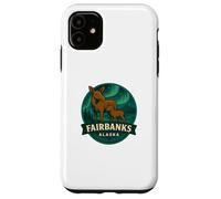 Fairbanks Alaska Moose Cow and Calf Northern Animals Case for iPhone 11