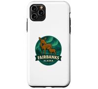 Fairbanks Alaska Moose Cow and Calf Northern Animals Case for iPhone 11 Pro Max