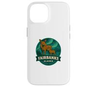 Fairbanks Alaska Moose Cow and Calf Northern Animals Case for iPhone 14