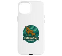 Fairbanks Alaska Moose Cow and Calf Northern Animals Case for iPhone 15 Plus