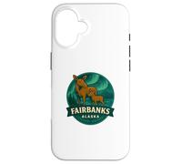 Fairbanks Alaska Moose Cow and Calf Northern Animals Case for iPhone 16