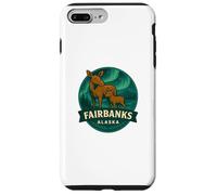 Fairbanks Alaska Moose Cow and Calf Northern Animals Case for iPhone 7 Plus/8 Plus