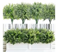 Fairblo 18 Bundles Artificial Plants Outdoor UV Resistant Fake Plants Greenery Stems Bushes Faux Shrubs Plastic Plants for Indoor Outside Porch Planter Window Box Hanging Basket Garden Home Decor