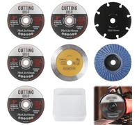 Fairblo 76mm Cutting Discs 7Pcs Angle Grinder Discs 3 Inch Cutting Disc for 10mm Bore Grinder Cutting Disc with Storage Box for Cutting Metal, Stone, Wood, Plastic, Grinding
