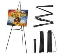 Fairblo Display Easel Stand for Wedding Sign Portable Metal Black Easels 169cm Adjustable Tripod Easel Folding Art Easel Floor Collapsible Tripod Easel with Bag Easel Stand for Display Painting Poster