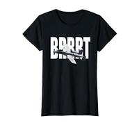 Fairchild A10 A-10 Thunderbolt Warthog Brrrt Plane T-Shirt, Women, Black, Small