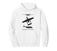 Fairchild C-82 Packet Cargo Aircraft Silhouette Diagrams Pullover Hoodie
