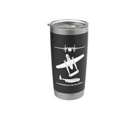 Fairchild C-82 Packet Cargo Aircraft Silhouette Diagrams Stainless Steel Insulated Tumbler