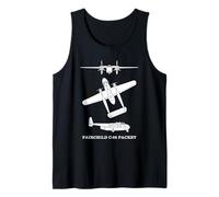 Fairchild C-82 Packet Cargo Aircraft Silhouette Diagrams Tank Top