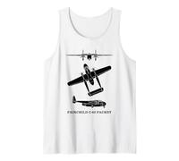 Fairchild C-82 Packet Cargo Aircraft Silhouette Diagrams Tank Top