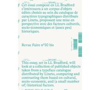 Faire - To look at things #30 bis - Types of types: the typographic specimen by Lineto: Donner corps : le specimen typographique chez Lineto