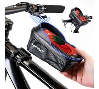Faireach Upgraded Bike Handlebar Bag with Quick Release, Waterproof 3D Sun Visor, Eva Bike Phone Mount Bag Support Touch Screen/Face ID and Rain Cover for Smart Phones 6.8''
