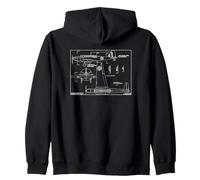Fairey Battle WW2 British Bomber Plane Blueprints Zip Hoodie
