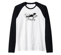 Fairey Firefly British WW2 Fighter Plane Flying Raglan Baseball Tee