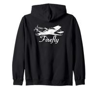 Fairey Firefly British WW2 Fighter Plane Flying Zip Hoodie