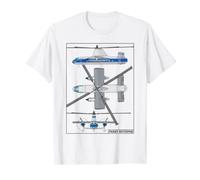 Fairey Rotodyne British Compound Gyroplane Diagram T-Shirt