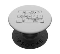 Fairey Seafox British WW2 Biplane Blueprints PopSockets Adhesive PopGrip