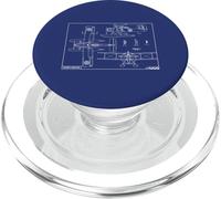 Fairey Seafox British WW2 Biplane Blueprints PopSockets PopGrip for MagSafe