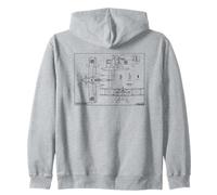 Fairey Seafox British WW2 Biplane Blueprints Zip Hoodie