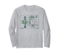 Fairey Seafox WW2 British Biplane Floatplane Diagrams Long Sleeve T-Shirt
