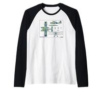 Fairey Seafox WW2 British Biplane Floatplane Diagrams Raglan Baseball Tee