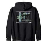 Fairey Seafox WW2 British Biplane Floatplane Diagrams Zip Hoodie
