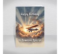 Fairey Swordfish Biplane Birthday Card to Someone Special - WW2 Torpedo Bomber Aircraft Card for Boys, Men - British Vintage Military Aeroplane Theme: to Someone Special Birthday Card (Size A5)