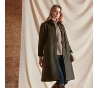 Fairfax & Favor Ladies The Edith Wax Longline Coat - Khaki - Size: UK8